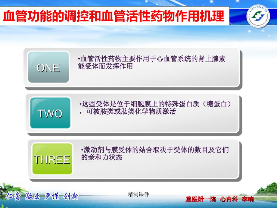 血管活性药物的应用重医附一心内科优选课件