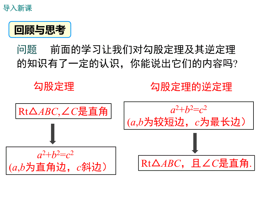 人教版初中八年级数学下册第十七章勾股定理的逆定理的应用教学课件