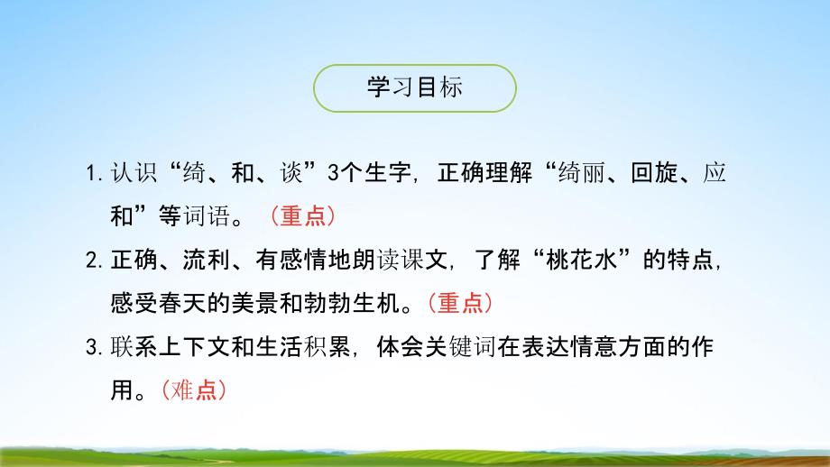 部编人教版四年级语文下册4三月桃花水教学课件精品ppt小学优秀配套
