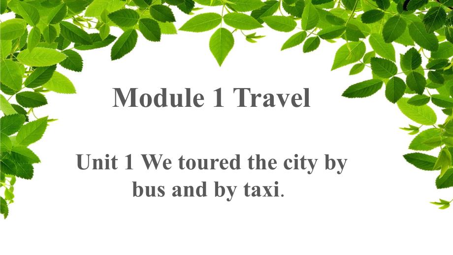 module1unit1wetouredthecitybybusandbytaxi公开课教学课件外研版九