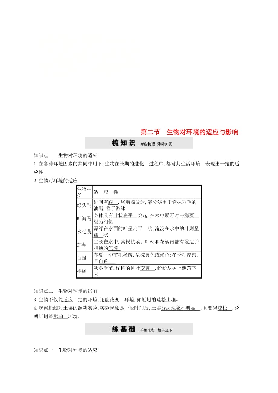 生物与环境相适应图片