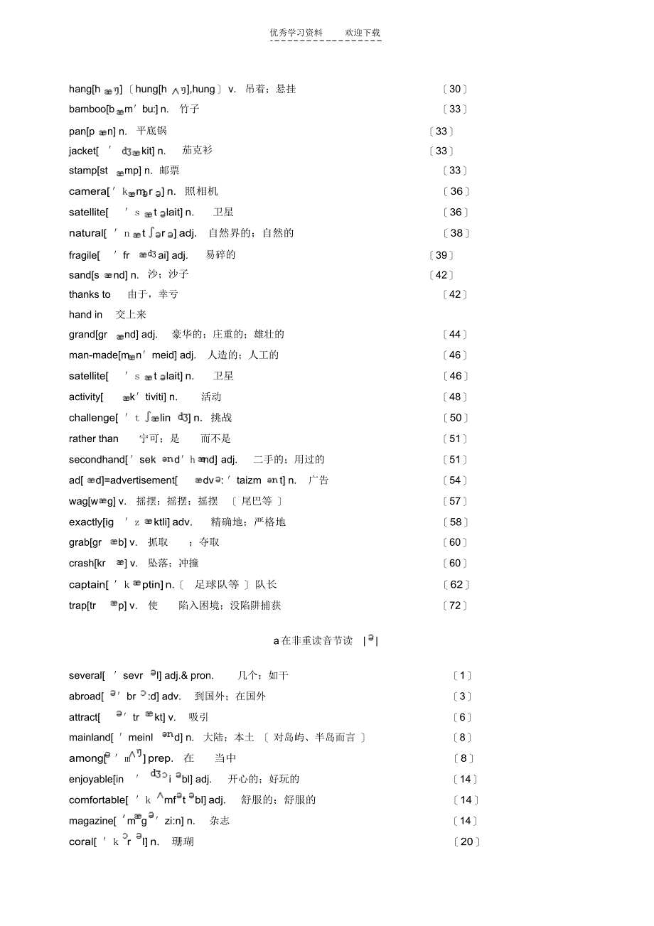 【英语】初中英语单词发音分类
