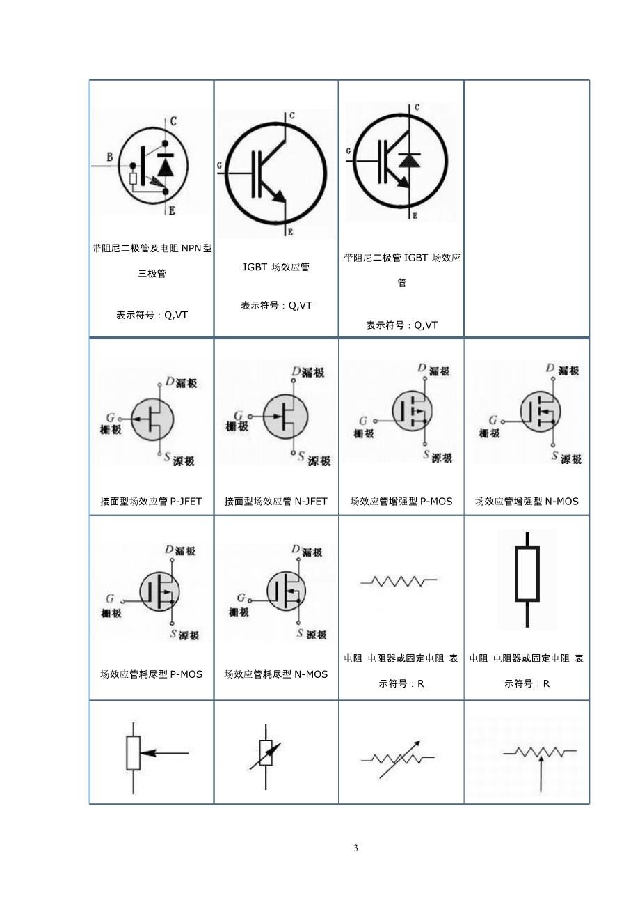 物理电路元件符号图图片