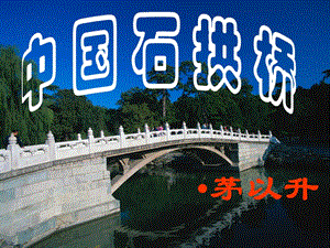 八年级语文上册课件《中国石拱桥》课件